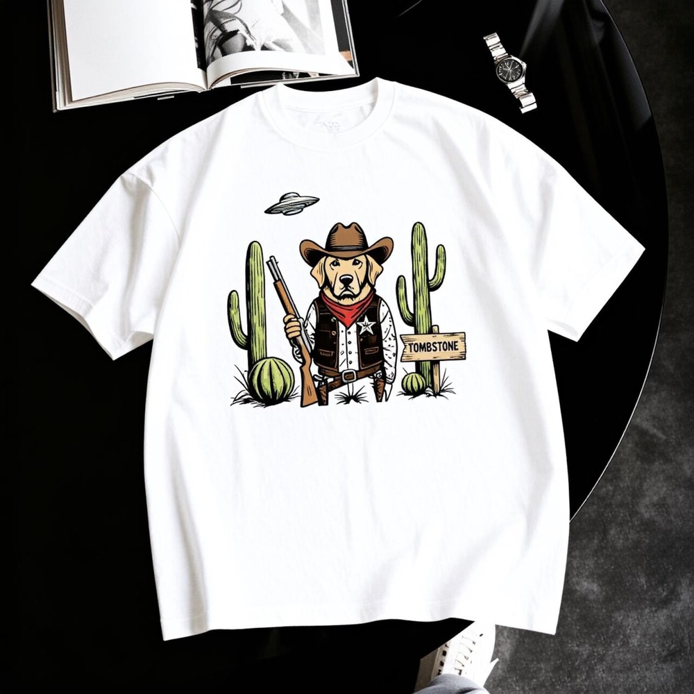Funny Cowboy Golden Retriever Shirt
